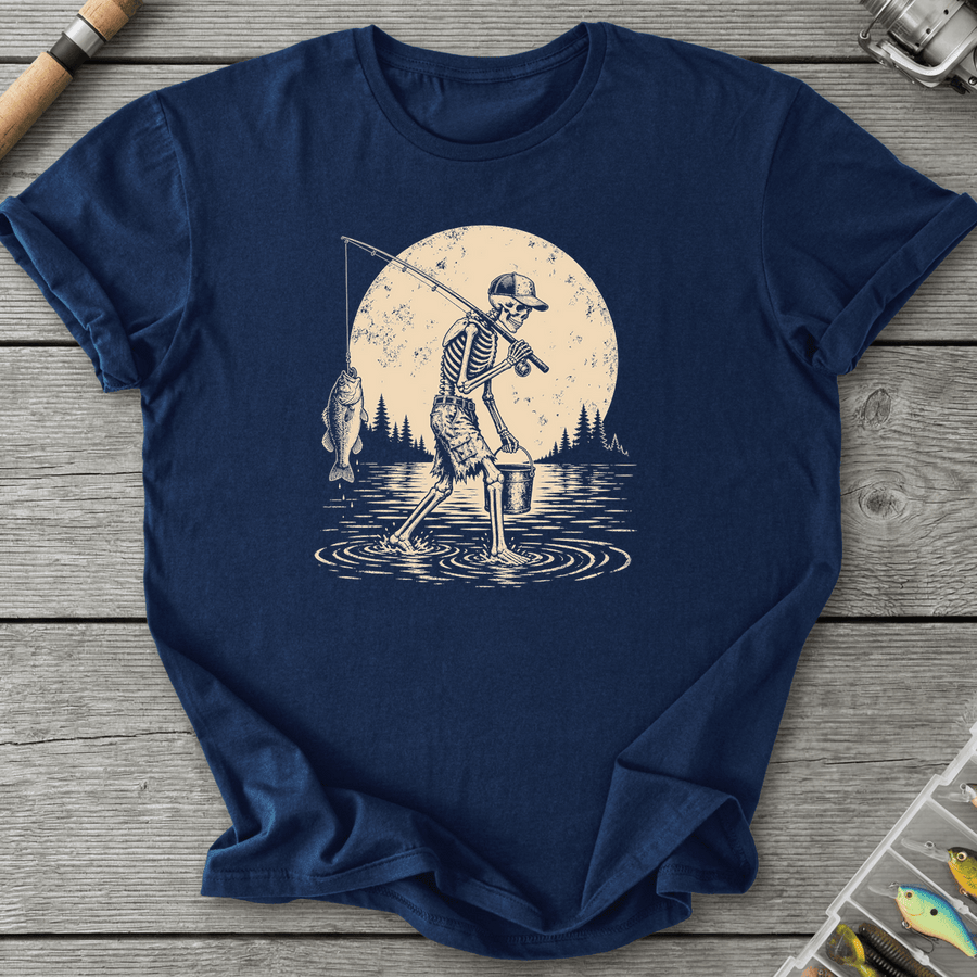 Skeleton Go Fishing T-Shirt