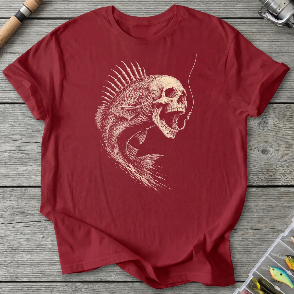 Skull Fish Vintage Hook T-Shirt