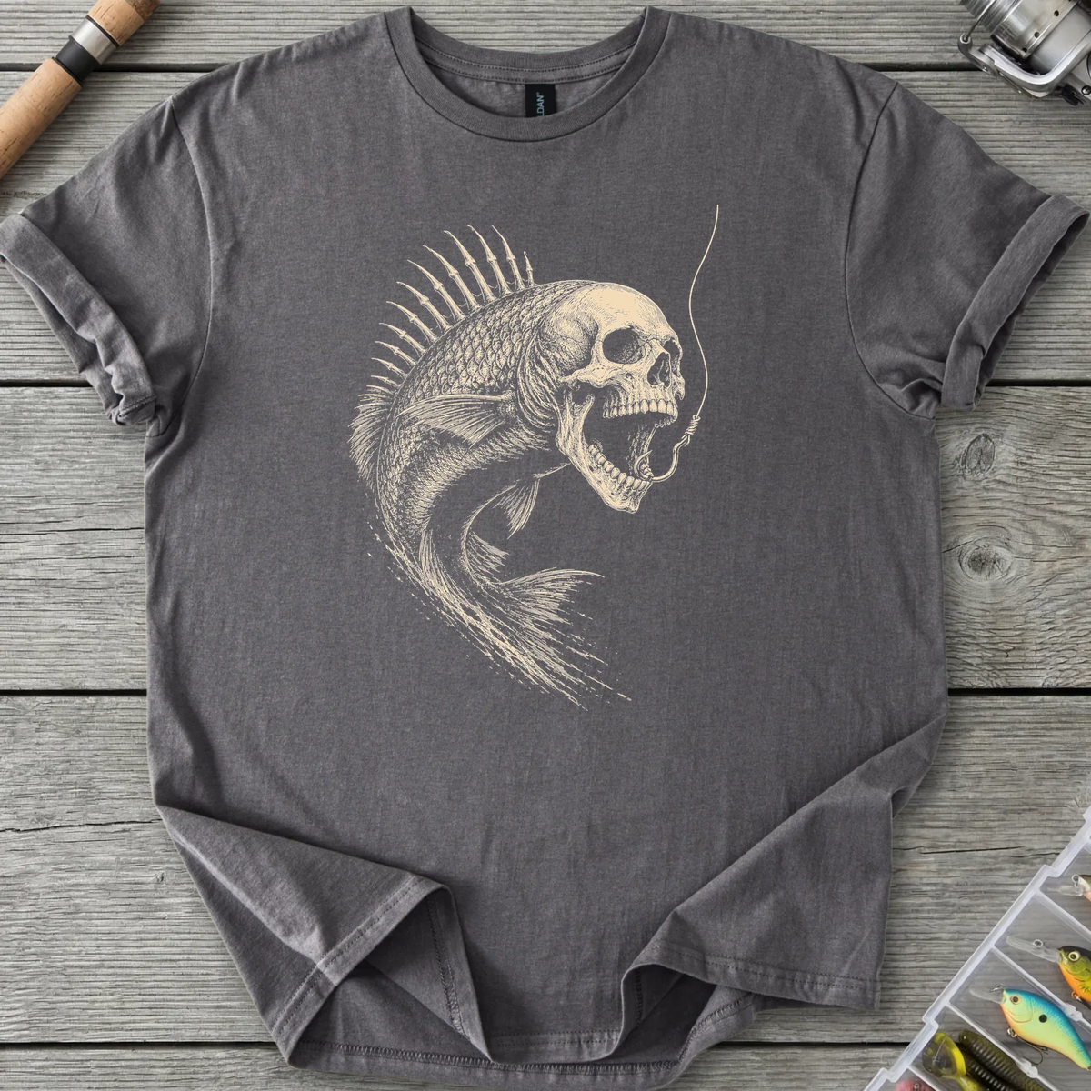 Skull Fish Vintage Hook T-Shirt