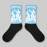 Legend Blue 11s DopeSkill Sublimated Sock FIRE Graphic