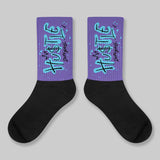 Aqua 8s DopeSkill Sublimated Sock Hustle Graphic