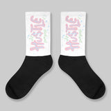 Medium Soft Pink 4s DopeSkill Sublimated Sock Hustle Graphic