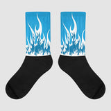Military Blue 4s DopeSkill Sublimated Socks FIRE Graphic