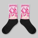 Iced Carmine 4s DopeSkill Sublimated Socks FIRE Graphic