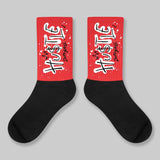 AJ 13 Chicago True Red Cherry DopeSkill Sublimated Socks Hustle Graphic