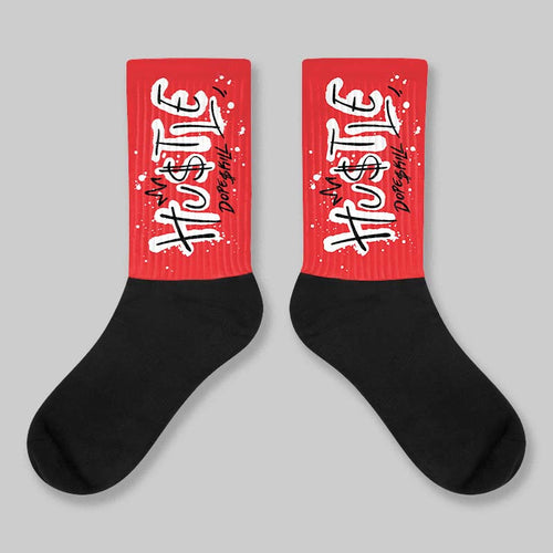 AJ 13 Chicago True Red Cherry DopeSkill Sublimated Socks Hustle Graphic