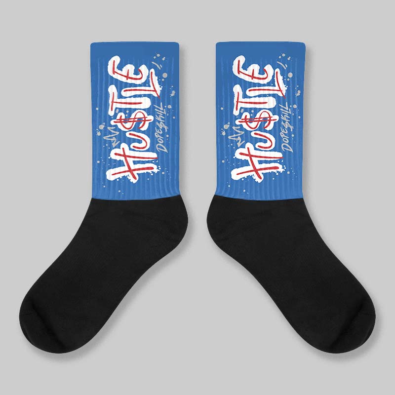 “True Blue” 3s DopeSkill Sublimated Socks Hustle Graphic