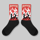 Nigel Sylvester x 4s “Brick After Brick” DopeSkill Sublimated Socks FIRE Graphic