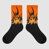 Brilliant Orange 12s DopeSkill Sublimated Socks FIRE Graphic