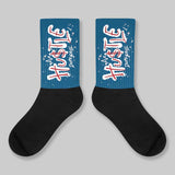 French Blue 12s DopeSkill Sublimated Sock Hustle Graphic