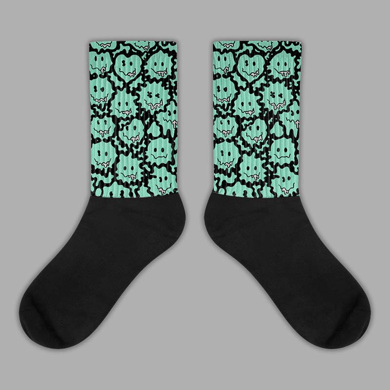 Green Glow 3s DopeSkill Sublimated Socks Slime Graphic