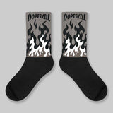 Cave Stone 4s DopeSkill Sublimated Sock FIRE Graphic