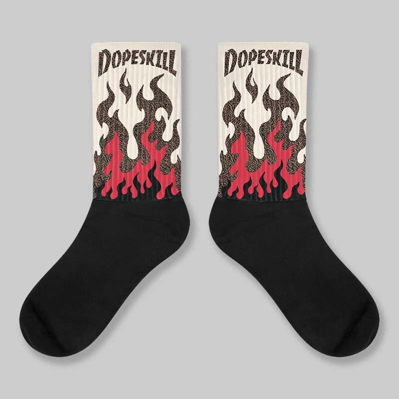 World’s Best Dad 3s DopeSkill Sublimated Socks FIRE Graphic