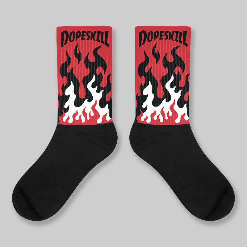 “Bloodline” 12s DopeSkill Sublimated Socks FIRE Graphic
