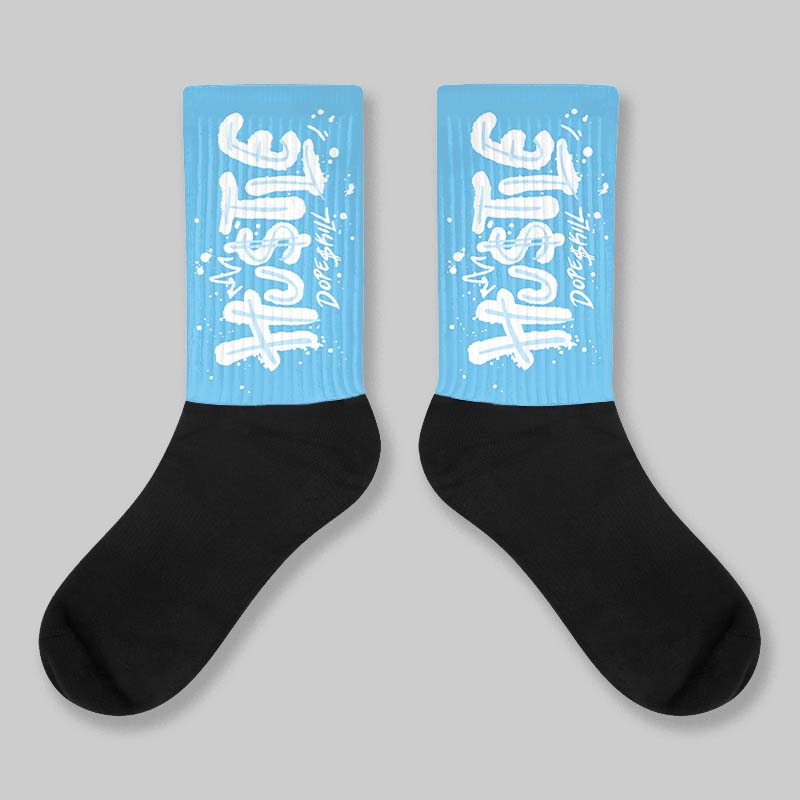 Legend Blue 11s DopeSkill Sublimated Sock Hustle Graphic