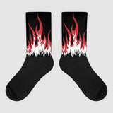 Red Taxi 12s DopeSkill Sublimated Socks FIRE Graphic
