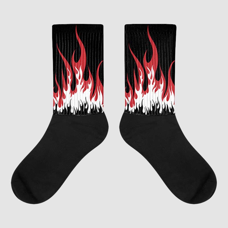Red Taxi 12s DopeSkill Sublimated Socks FIRE Graphic