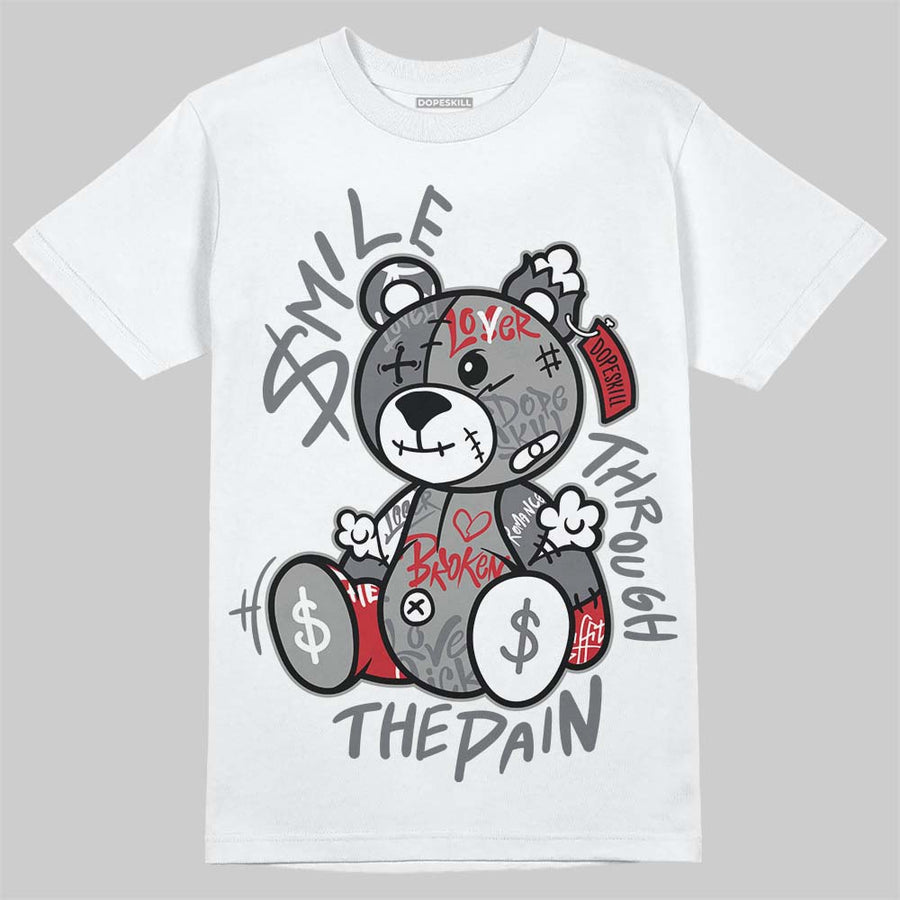 Cement Grey 3s DopeSkill T-Shirt Smile Through The Pain Graphic