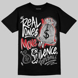 Cement Grey 3s DopeSkill T-Shirt Real Ones Move In Silence Graphic