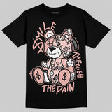 Leather Curb Glitter Pale Pink DopeSkill T-Shirt Smile Through The Pain Graphic