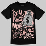 Leather Curb Glitter Pale Pink DopeSkill T-Shirt Real Ones Move In Silence Graphic