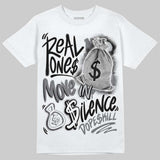 Wolf Grey 12s DopeSkill T-Shirt Real Ones Move In Silence Graphic