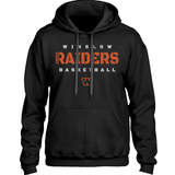 Winslow Black Raiders Basketball - Stencil Text Logo - Cozy & Warm Premium Hooded Sweatshirt (Unisex Hoodie)