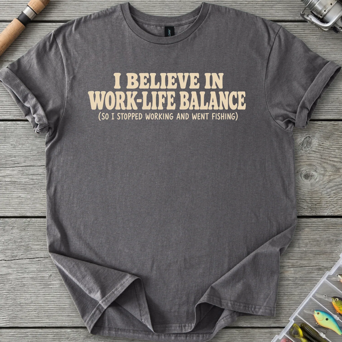 Work vs Fishing T-Shirt