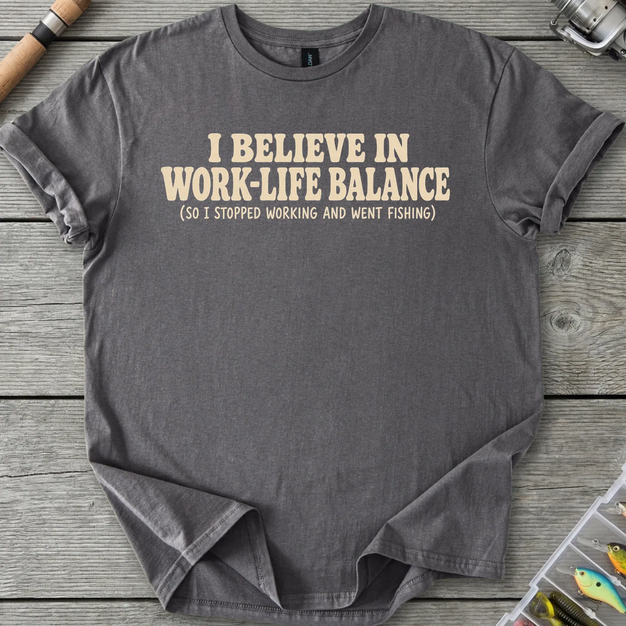 Work vs Fishing T-Shirt