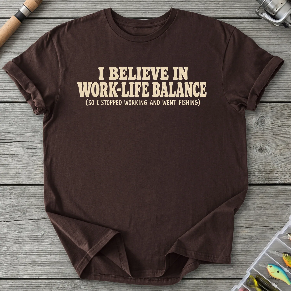 Work vs Fishing T-Shirt