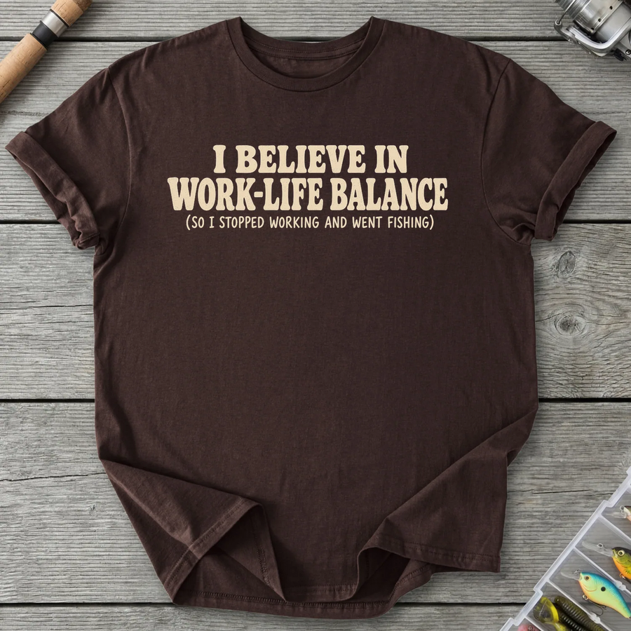 Work vs Fishing T-Shirt