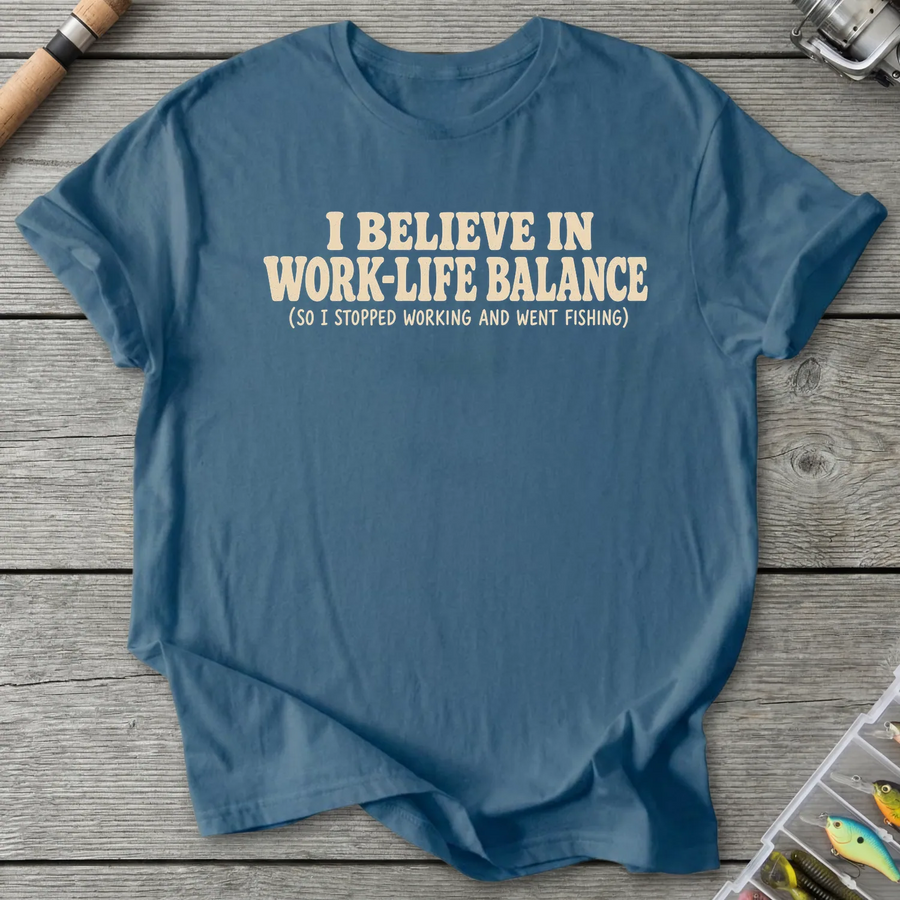 Work vs Fishing T-Shirt
