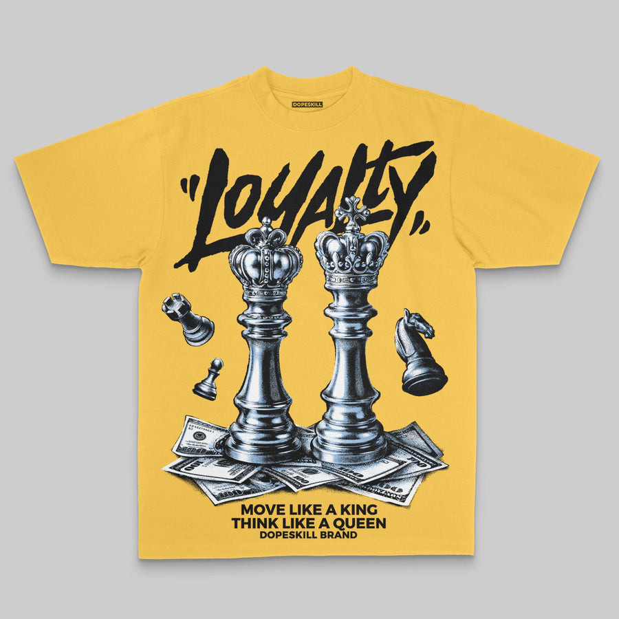 Yellow Oversize Print 'Loyalty' DopeSkill Graphic T-shirt